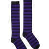 Spirit Halloween Black and Purple Striped Knee High Socks -HALLOWEEN COSTUMES Sales 01483510 a