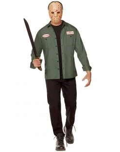 Spirit Halloween Adult Jason Voorhees Work Shirt - Friday the 13th
