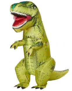 Spirit Halloween Adult Green Dinosaur Inflatable Costume