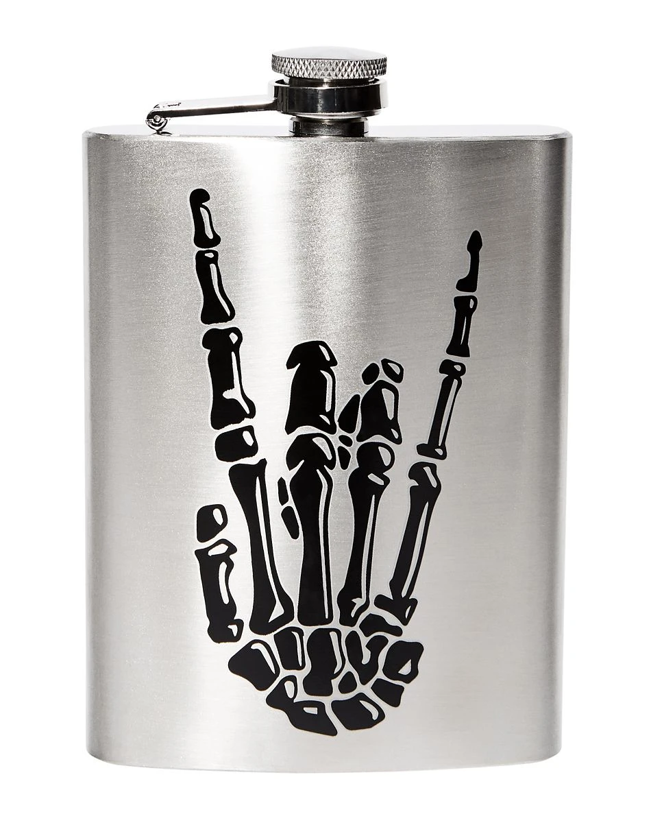Spirit Halloween Skeleton Punk Flask 3 Spirit Halloween Skeleton Punk Flask