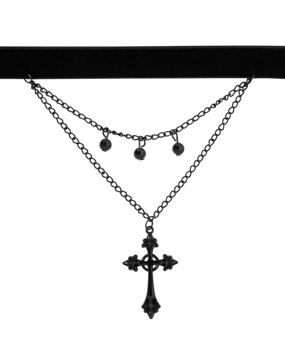 Spirit Halloween Kids Cross Chain Choker Necklace 4 Spirit Halloween Kids Cross Chain Choker Necklace - Image 2