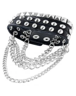 Spirit Halloween Studded Chain Punk Rock Bracelet -HALLOWEEN COSTUMES Sales 01486596 b