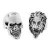 Spirit Halloween Punk Skull and Lion Rings - 2 Pack -HALLOWEEN COSTUMES Sales 01486620 a