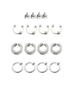 Spirit Halloween 16 Piece Clip On Punk Jewelry Set
