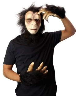 Spirit Halloween Chimp Half Mask with Hands