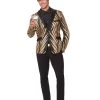 Spirit Halloween Adult '20s Gold and Black Jacket -HALLOWEEN COSTUMES Sales 01488873 a
