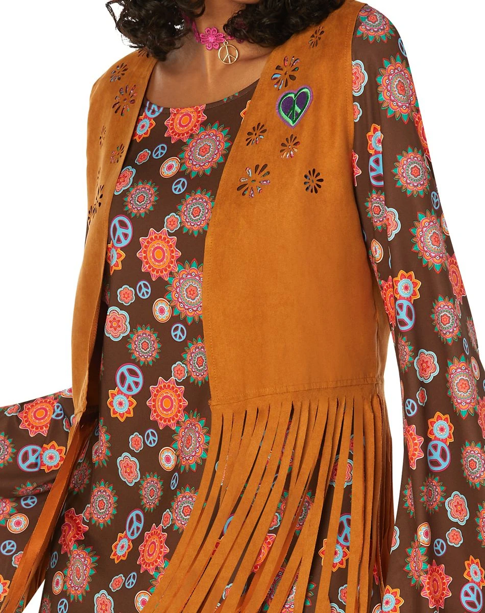 Spirit Halloween Adult Flower Power Hippie Costume 5 Spirit Halloween Adult Flower Power Hippie Costume - Image 3