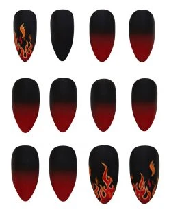 Spirit Halloween Devil Flame Press on Nails