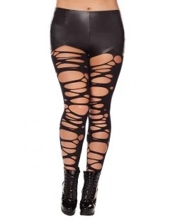 Spirit Halloween Black Punk Tattered Tights 5 Spirit Halloween Black Punk Tattered Tights -HALLOWEEN COSTUMES Sales 01489830 a