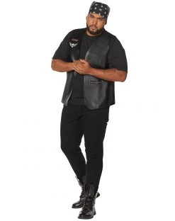 Spirit Halloween Adult Death Rider Plus Size Biker Vest