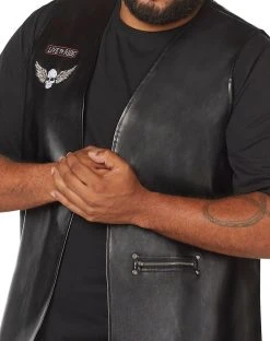 Spirit Halloween Adult Death Rider Plus Size Biker Vest 9 Spirit Halloween Adult Death Rider Plus Size Biker Vest -HALLOWEEN COSTUMES Sales 01492701 c