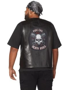 Spirit Halloween Adult Death Rider Plus Size Biker Vest 10 Spirit Halloween Adult Death Rider Plus Size Biker Vest -HALLOWEEN COSTUMES Sales 01492701 d
