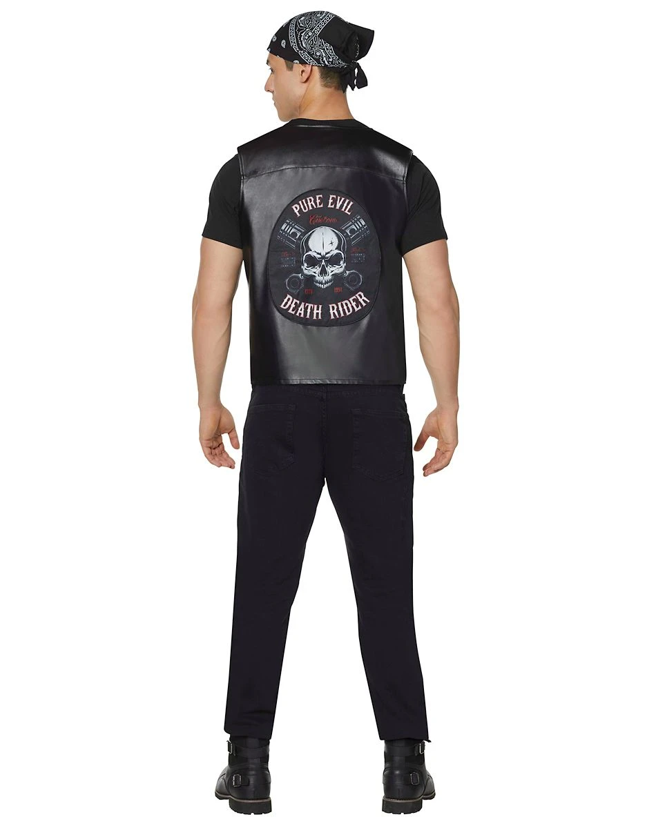 Spirit Halloween Adult Death Rider Plus Size Biker Vest 7 Spirit Halloween Adult Death Rider Plus Size Biker Vest - Image 5