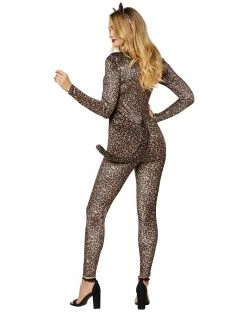 Spirit Halloween Adult Cheetah Catsuit Costume -HALLOWEEN COSTUMES Sales 01493949 c