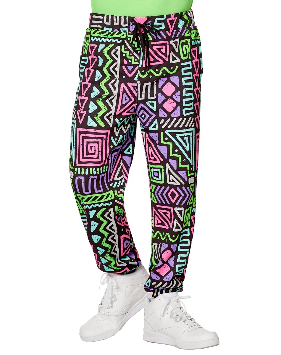 Spirit Halloween Adult 80s Style Joggers 3 Spirit Halloween Adult 80s Style Joggers