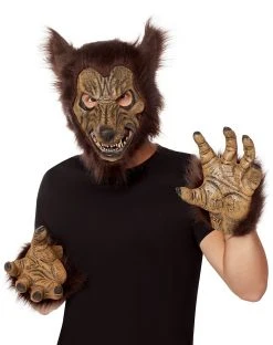 Spirit Halloween Werewolf Half Mask with Hands