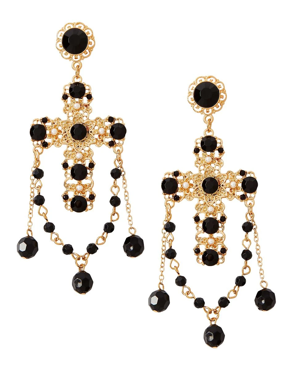 Spirit Halloween Day of the Dead Cross Earrings 3 Spirit Halloween Day of the Dead Cross Earrings