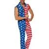 Spirit Halloween Adult Stars and Stripes Jumpsuit Costume 2 Spirit Halloween Adult Stars and Stripes Jumpsuit Costume -HALLOWEEN COSTUMES Sales 01498500 a