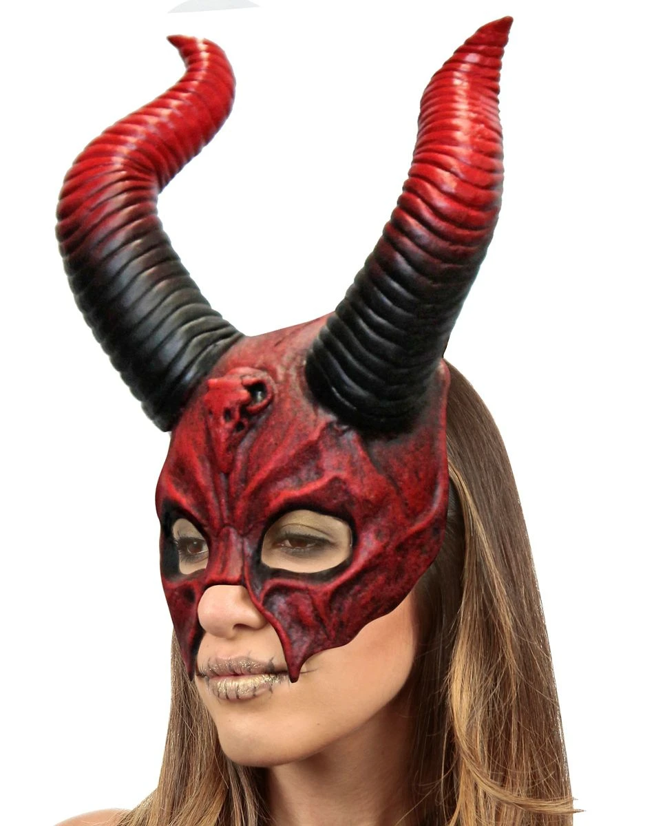 Spirit Halloween Devil Horn Half Mask 4 Spirit Halloween Devil Horn Half Mask - Image 2