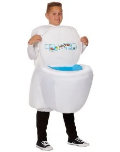 Spirit Halloween Kids Inflatable Toilet Costume with Sound