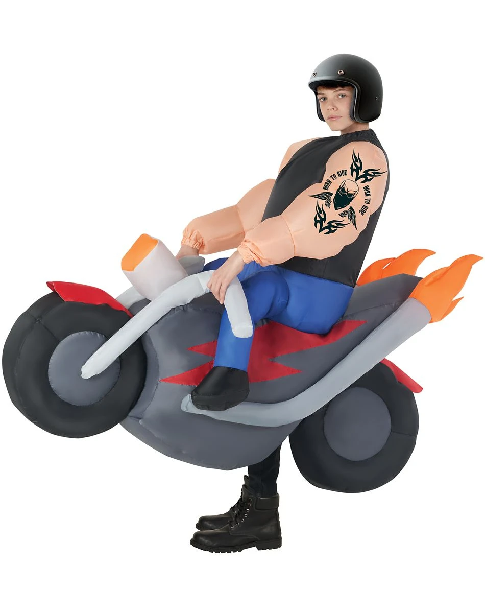 Spirit Halloween Kids Biker Inflatable Costume 3 Spirit Halloween Kids Biker Inflatable Costume