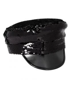 Spirit Halloween Black and Silver Reversible Sequin Hat
