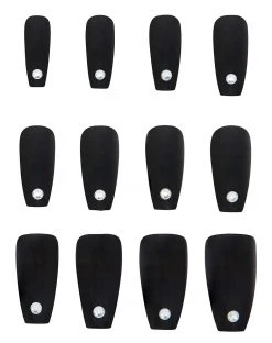 Spirit Halloween '80s Black Press On Nails