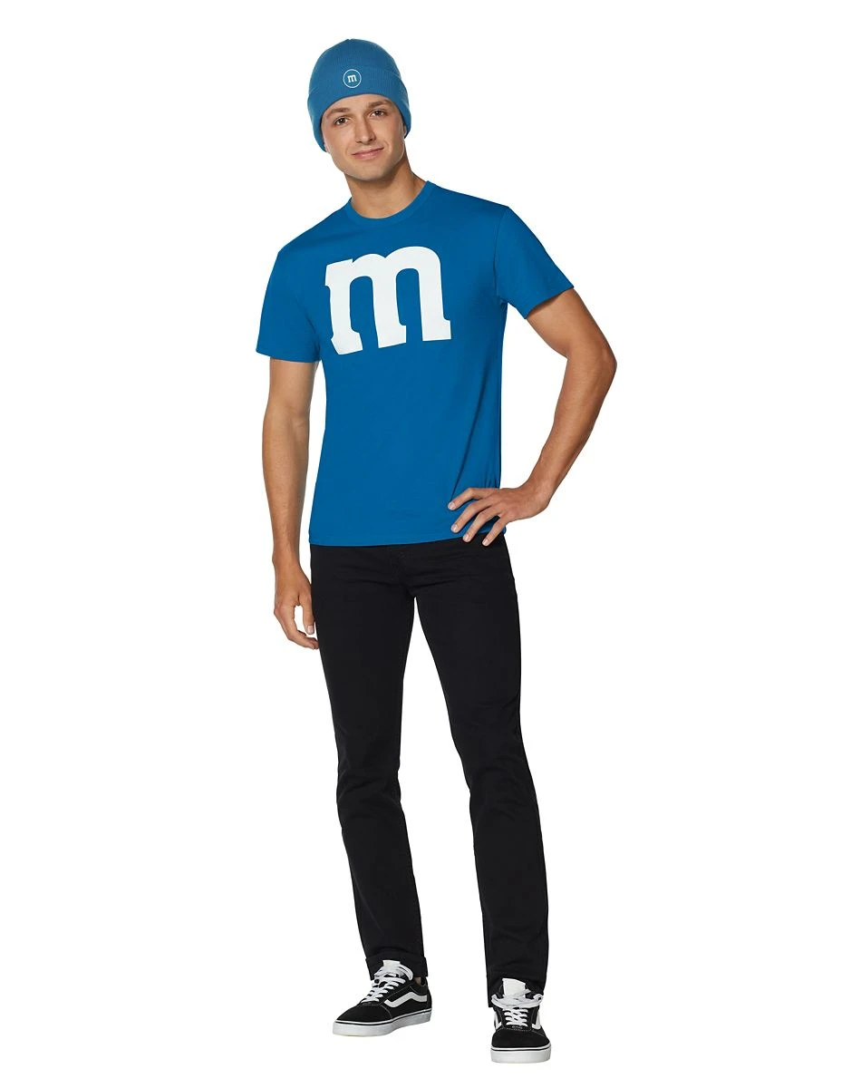 Spirit Halloween Men's Blue M&M's Costume Kit 3 Spirit Halloween Men's Blue M&M's Costume Kit