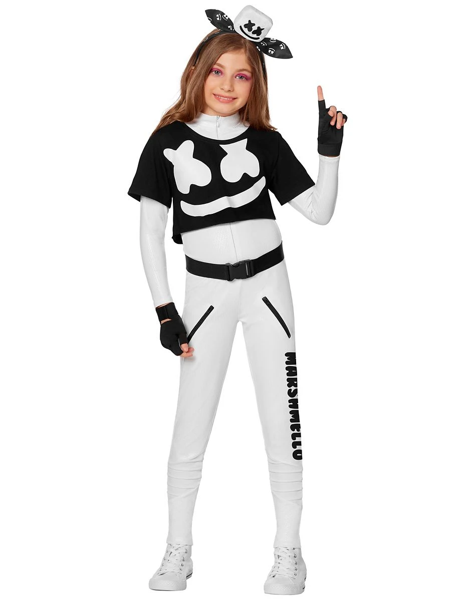 Spirit Halloween Girls Marshmello Costume 4 Spirit Halloween Girls Marshmello Costume - Image 2