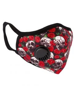 Spirit Halloween Skull and Roses Face Mask -HALLOWEEN COSTUMES Sales 01508282 b