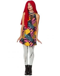 Spirit Halloween Adult Colorful Patchwork Sally Dress - The Nightmare Before Christmas -HALLOWEEN COSTUMES Sales 01508662 c