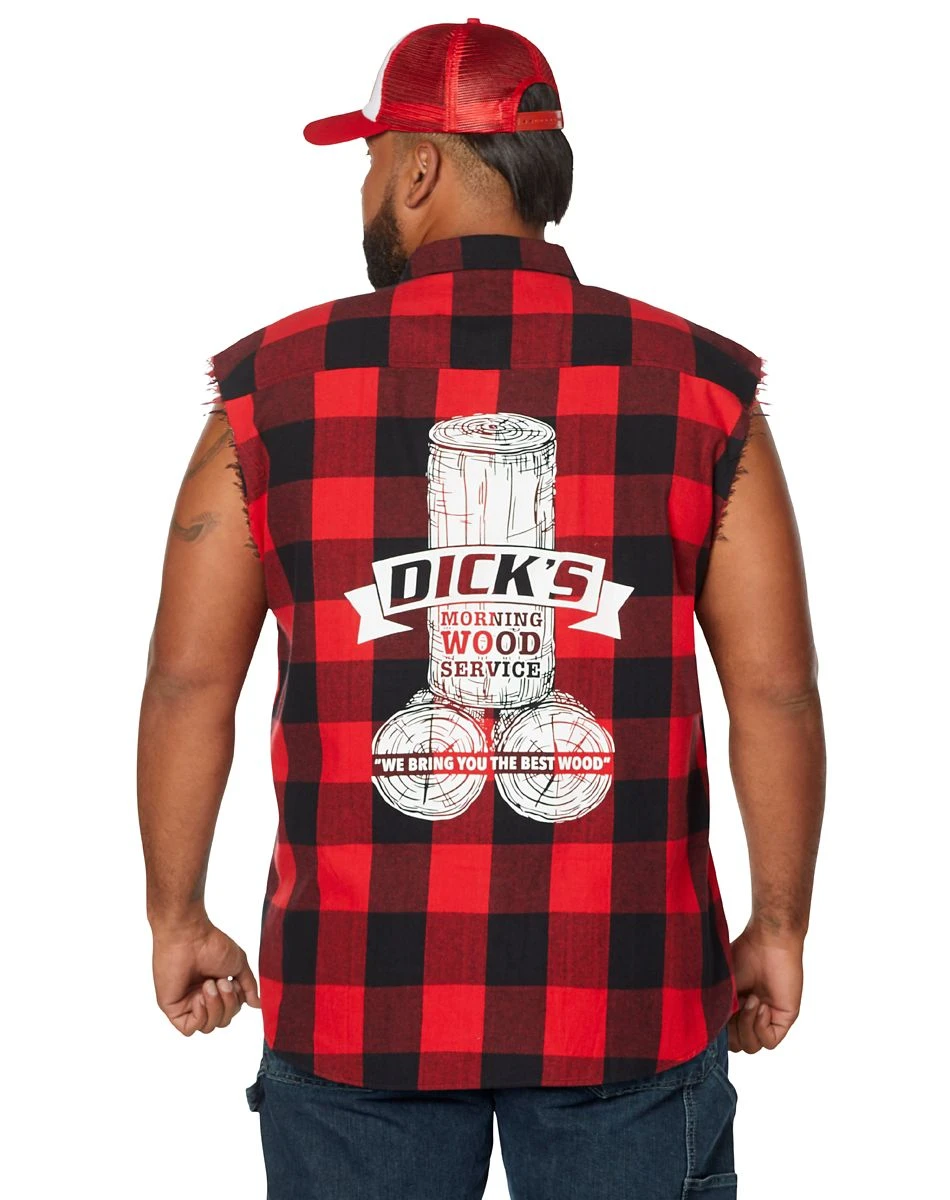 Spirit Halloween Adult Dick's Morning Wood Service Plus Size Vest 5 Spirit Halloween Adult Dick's Morning Wood Service Plus Size Vest - Image 3