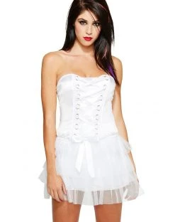 Spirit Halloween White Lace-Up Plus Size Corset