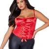 Spirit Halloween Red Lace-Up Plus Size Corset -HALLOWEEN COSTUMES Sales 01513217 a