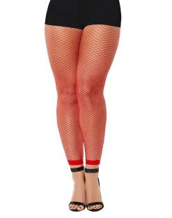 Spirit Halloween Red Footless Fishnet Tights 8 Spirit Halloween Red Footless Fishnet Tights -HALLOWEEN COSTUMES Sales 01518984 c