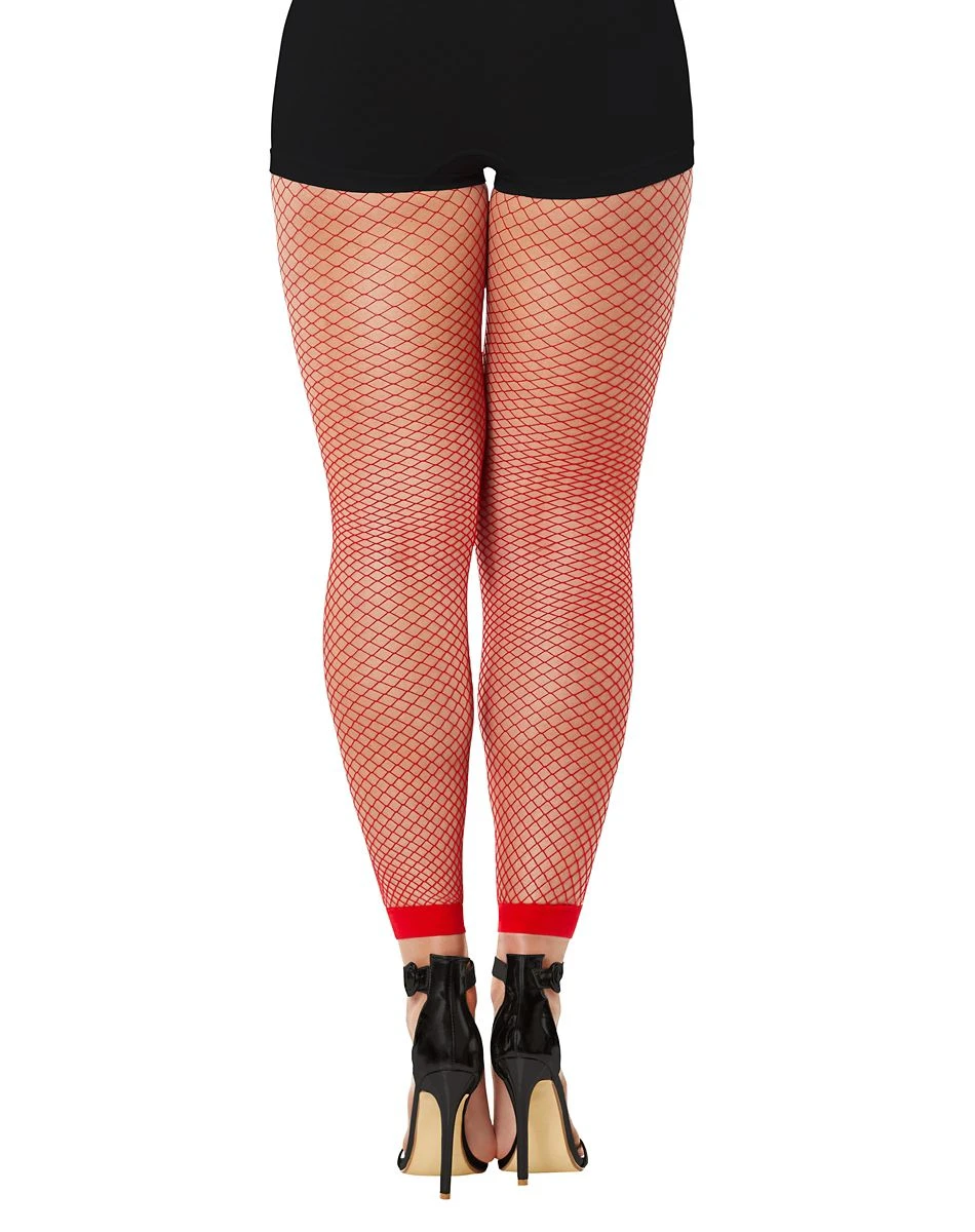 Spirit Halloween Red Footless Fishnet Tights 6 Spirit Halloween Red Footless Fishnet Tights - Image 4