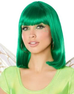 Spirit Halloween Green Pageboy Wig
