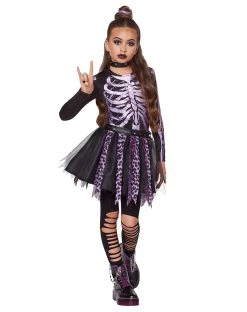 Spirit Halloween Kids Punk Skeleton Costume