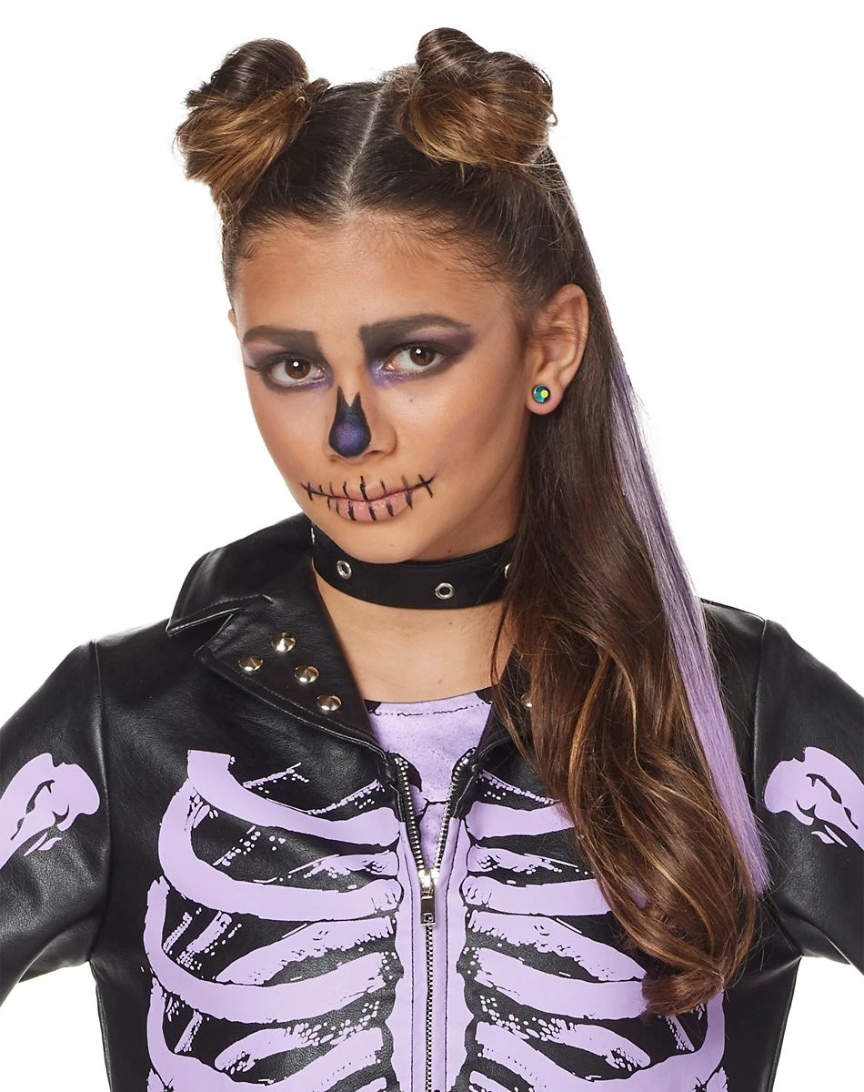 Spirit Halloween Kids Purple Punk Gothic Skeleton Jacket 5 Spirit Halloween Kids Purple Punk Gothic Skeleton Jacket - Image 3