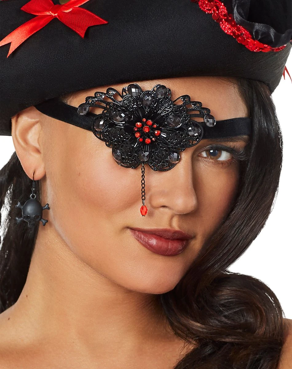 Spirit Halloween Jeweled Pirate Eye Patch 4 Spirit Halloween Jeweled Pirate Eye Patch - Image 2