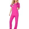 Spirit Halloween Adult Magenta Medical Scrubs Costume 2 Spirit Halloween Adult Magenta Medical Scrubs Costume -HALLOWEEN COSTUMES Sales 01525971 a