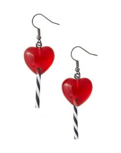 Spirit Halloween Kids Candy Heart Earrings
