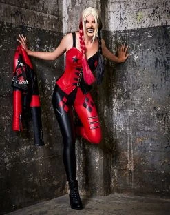 Spirit Halloween Adult Harley Quinn Moto Jacket – The Suicide Squad -HALLOWEEN COSTUMES Sales 01528397 c