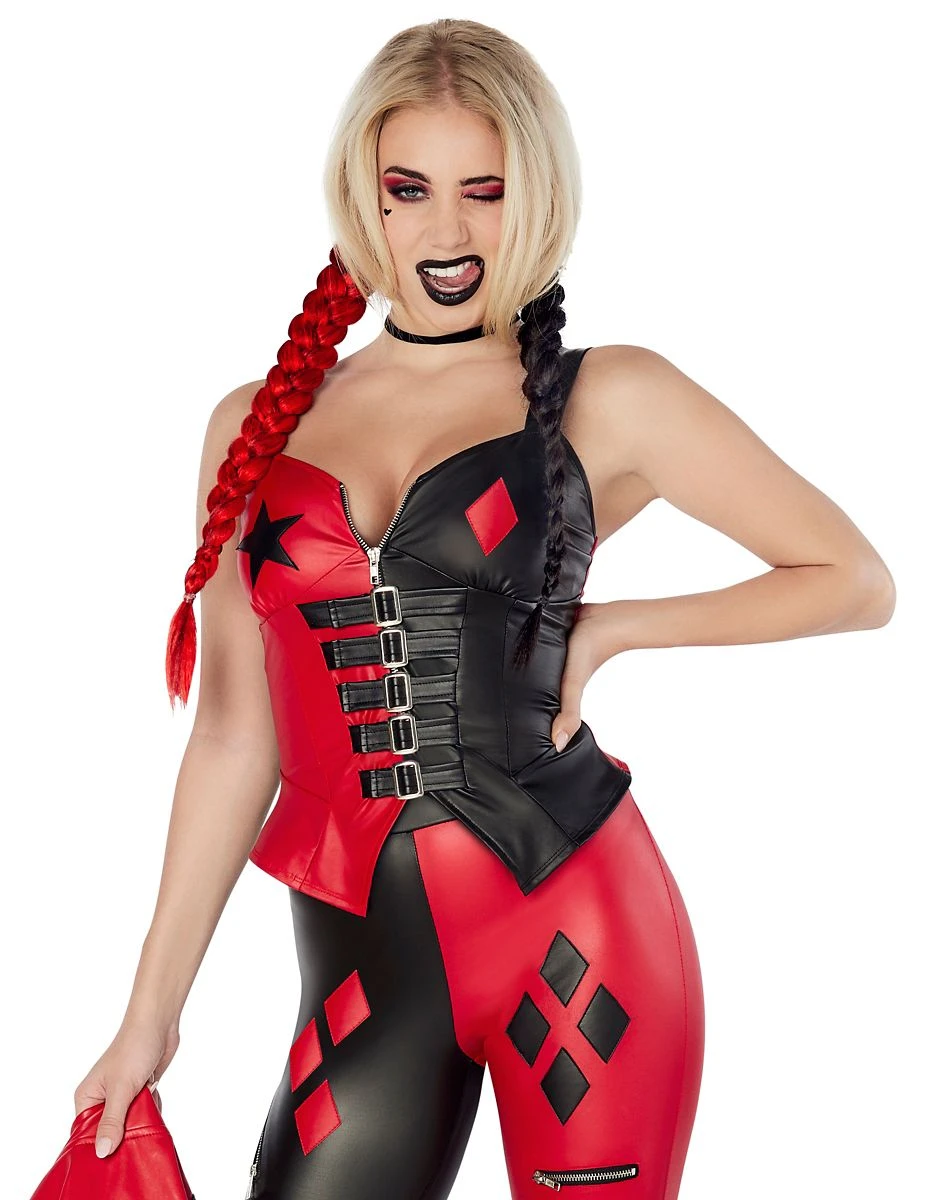 Spirit Halloween Adult Harley Quinn Corset - The Suicide Squad 3 Spirit Halloween Adult Harley Quinn Corset - The Suicide Squad