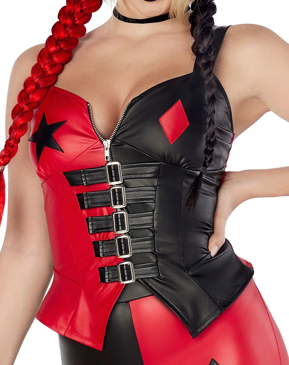 Spirit Halloween Adult Harley Quinn Corset - The Suicide Squad 4 Spirit Halloween Adult Harley Quinn Corset - The Suicide Squad - Image 2