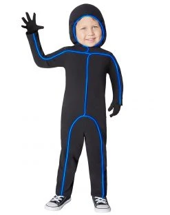 Spirit Halloween Toddler Blue Light-Up Stick Figure Costume