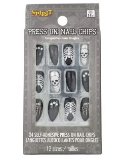 Spirit Halloween Skeleton Press On Nails -HALLOWEEN COSTUMES Sales 01531151 b