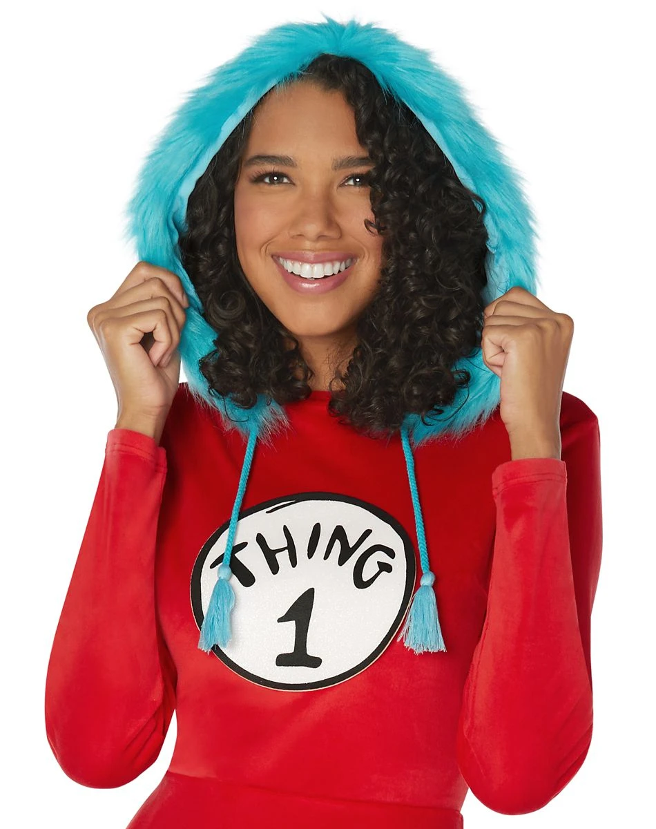Spirit Halloween Adult Thing 1 and Thing 2 Dress - Dr. Seuss 5 Spirit Halloween Adult Thing 1 and Thing 2 Dress - Dr. Seuss - Image 3