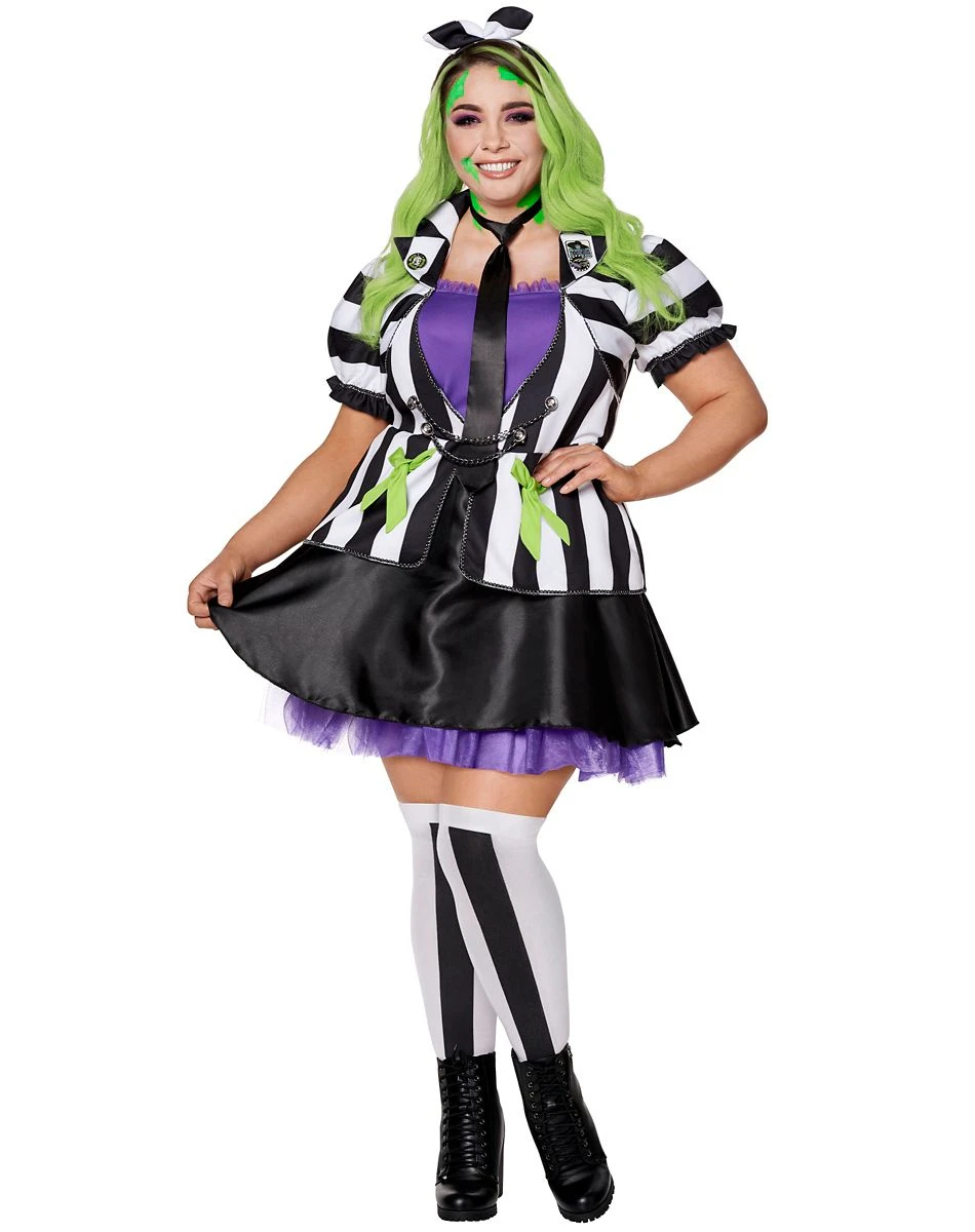 Spirit Halloween Adult Beetlejuice Plus Size Dress Costume 3 Spirit Halloween Adult Beetlejuice Plus Size Dress Costume
