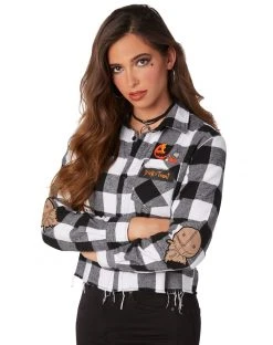 Spirit Halloween Adult Flannel Shirt - Trick 'r Treat -HALLOWEEN COSTUMES Sales 01532589 b